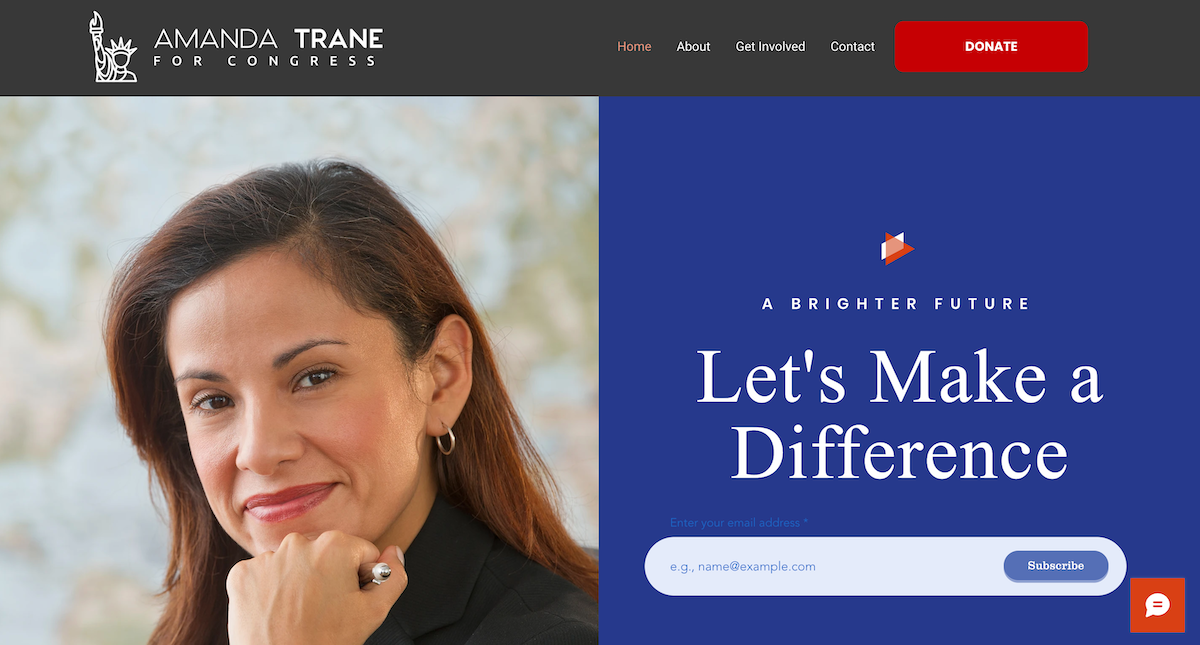 Candidate Website Example