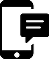 mobile text icon